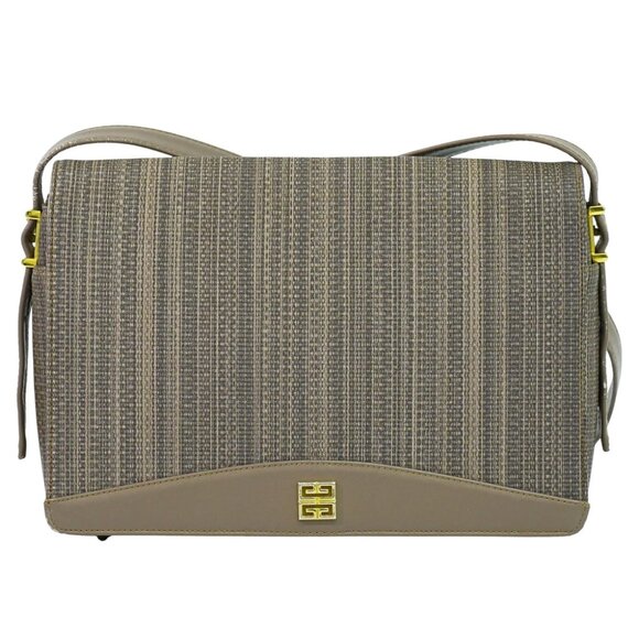 GIVENCHY PVC Shoulder Crossbody Bag Greige Gold - Picture 1 of 14